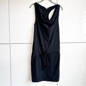 Standard James Perse Knit Dress Black Cowl Neck Size 2 Medium Racerback
